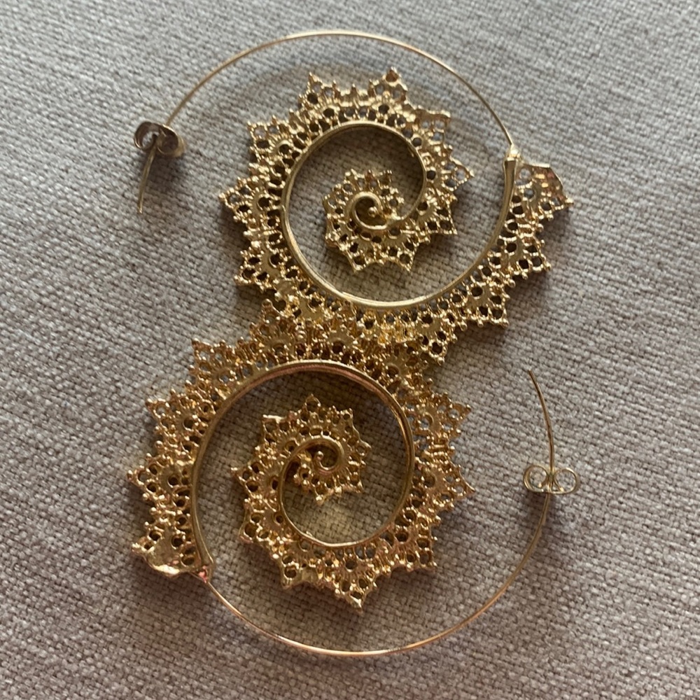 Beautiful spiral earrings